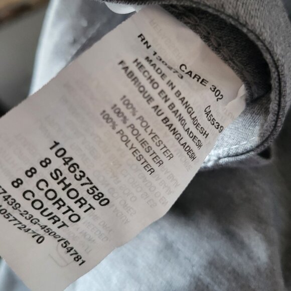 Lee Women's Pants Size 8 Short Wrinkle Free Gray dress casual Polyester pockets - Picture 9 of 10